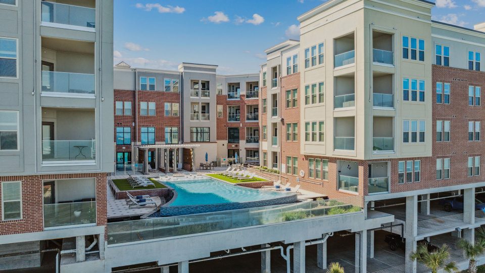 the apartment complex at The  Alexa