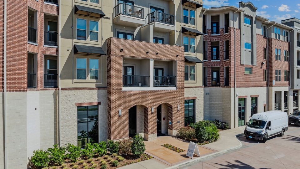 the apartment complex is located in a residential area at The  Alexa