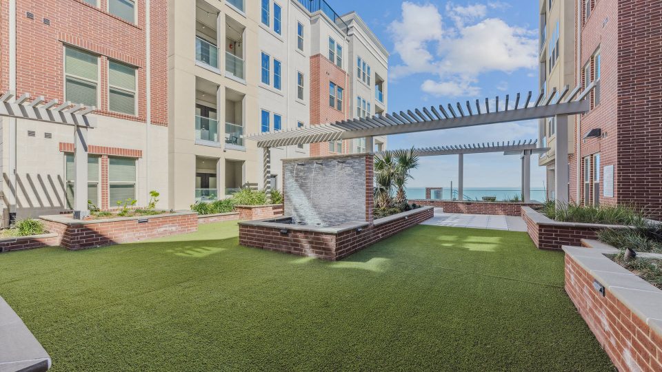 the courtyard at The  Alexa