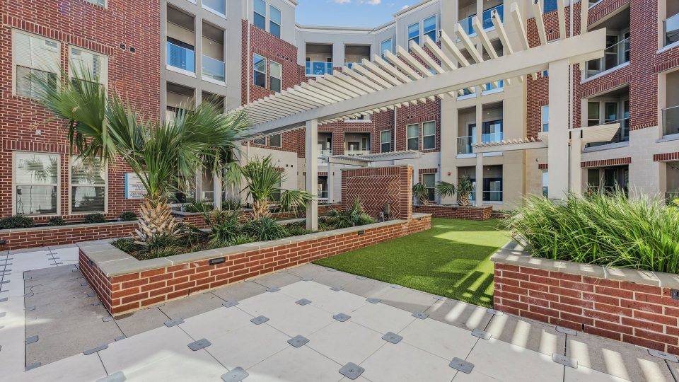 the courtyard at The  Alexa