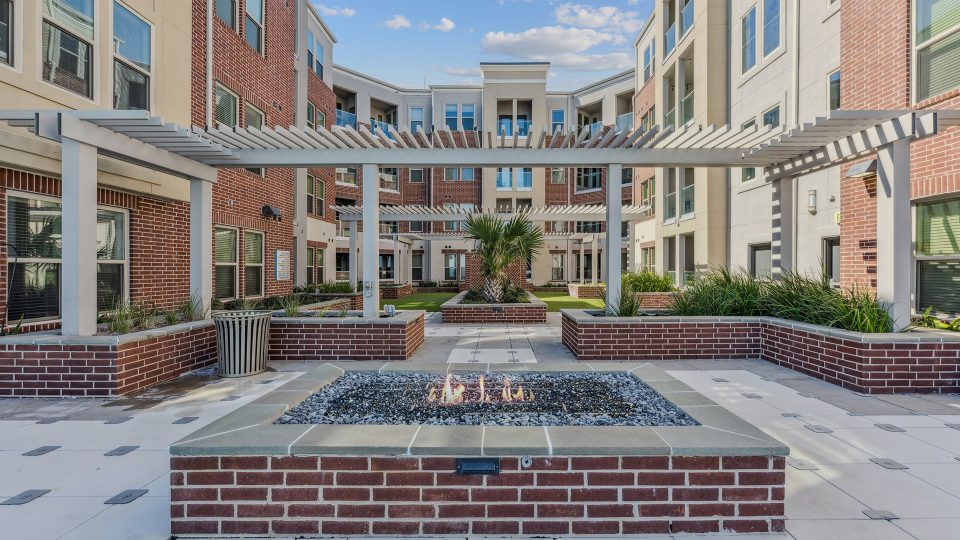 the courtyard at The  Alexa
